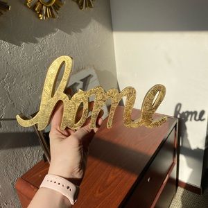 Gold "Home" Stand Alone Sign